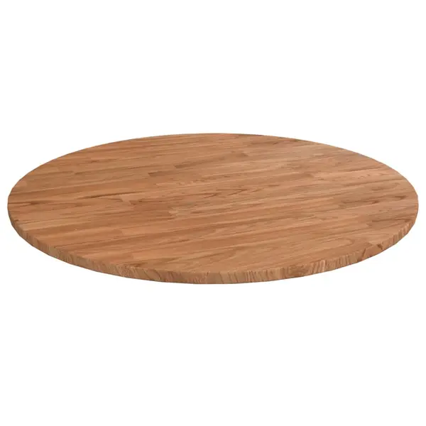 Gossi blat de masa rotund maro deschis Ø60x1,5 cm lemn stejar tratat