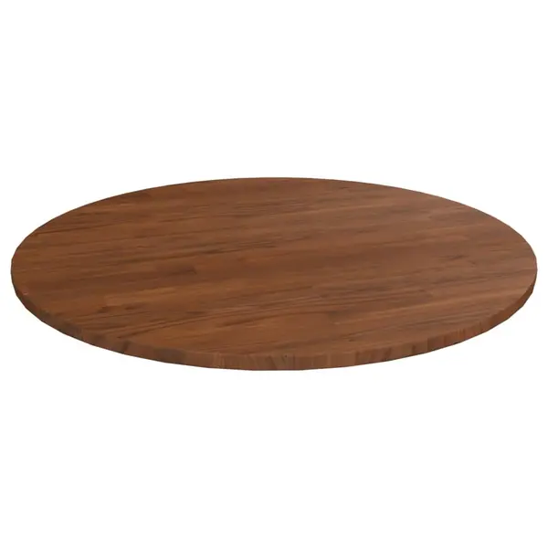 Gossi blat de masa rotund maro inchis Ø90x1,5 cm lemn stejar tratat