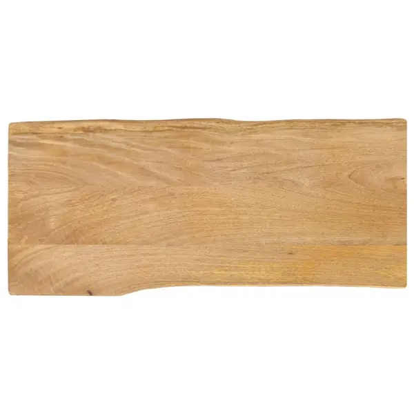 Gossi blat masa cu margini naturale, 80x40x2,5 cm, lemn masiv mango