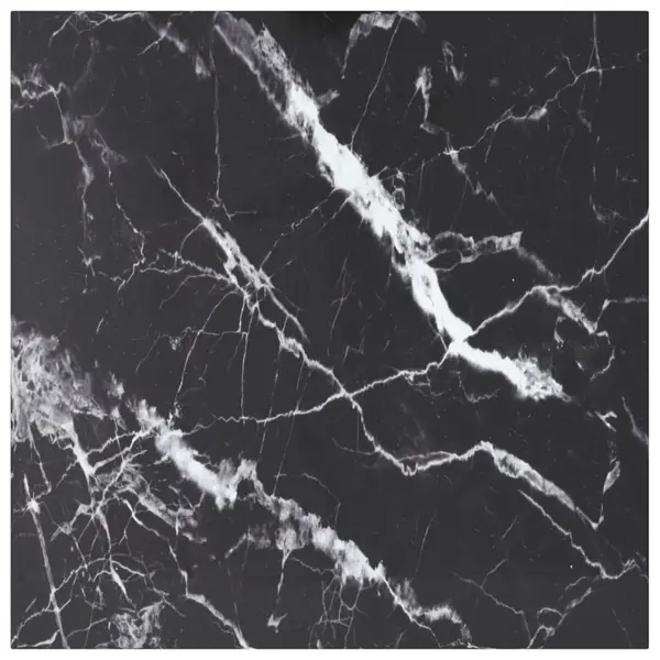 Gossi blat masa negru 70x70 cm 6 mm sticla securizata design marmura