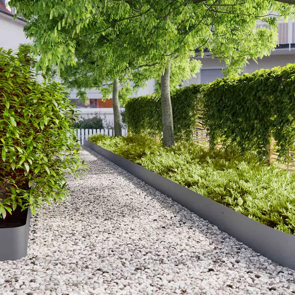 Gossi borduri de gazon 10 buc antracit 20x103 cm otel laminat la rece