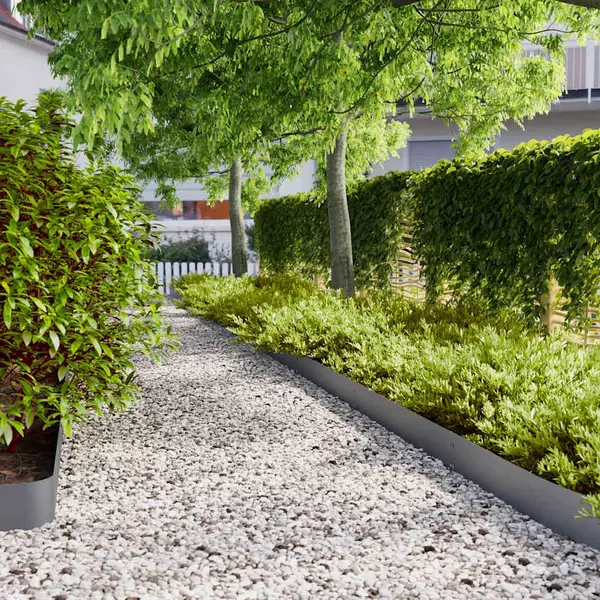 Gossi borduri de gazon 50 buc antracit 15x103 cm otel laminat la rece