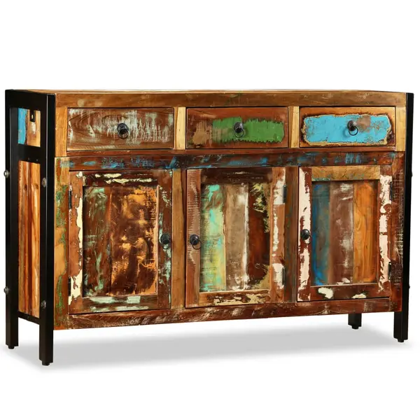 Gossi bufet din lemn masiv reciclat, 120x35x76 cm