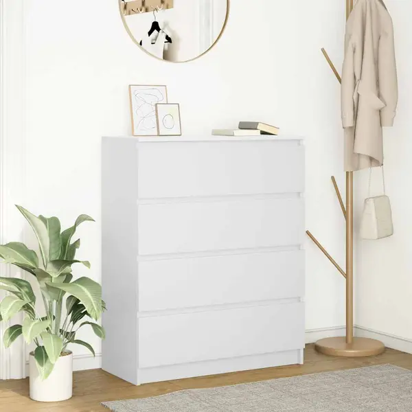 Gossi bufeta alba 80x35x99 cm lemn prelucrat