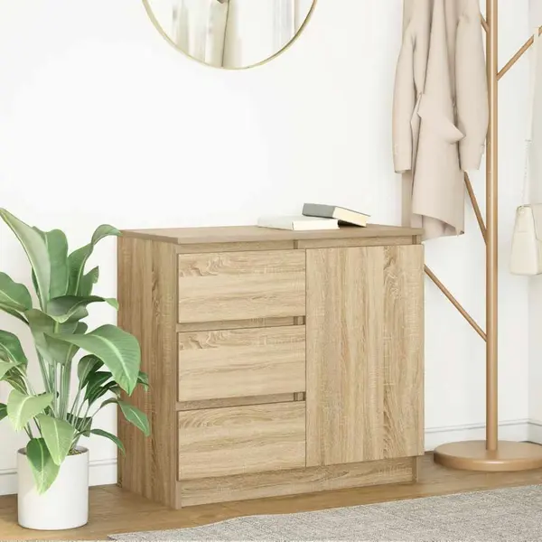 Gossi bufeta cu sertar stejar sonoma 71x35x65 cm lemn prelucrat