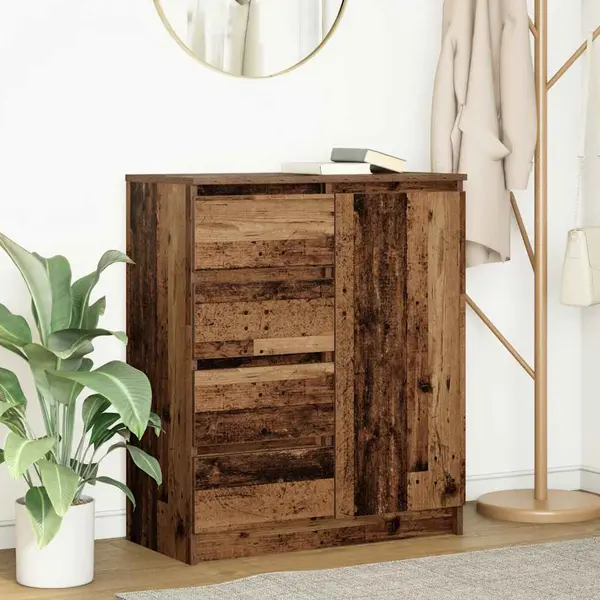 Gossi bufeta cu sertare lemn vechi 71x35x84 cm lemn prelucrat