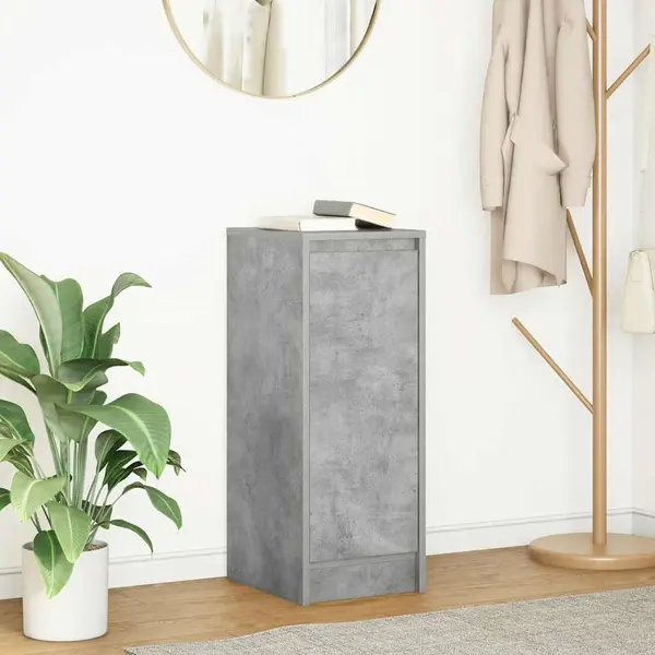 Gossi bufeta gri beton 29,5x34x76 cm lemn prelucrat