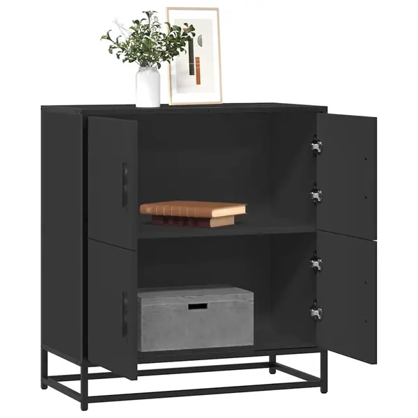Gossi bufeta neagra 68x35x76 cm lemn prelucrat
