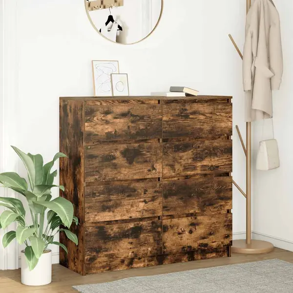 Gossi bufeta stejar afumat 100x35x99 cm lemn prelucrat