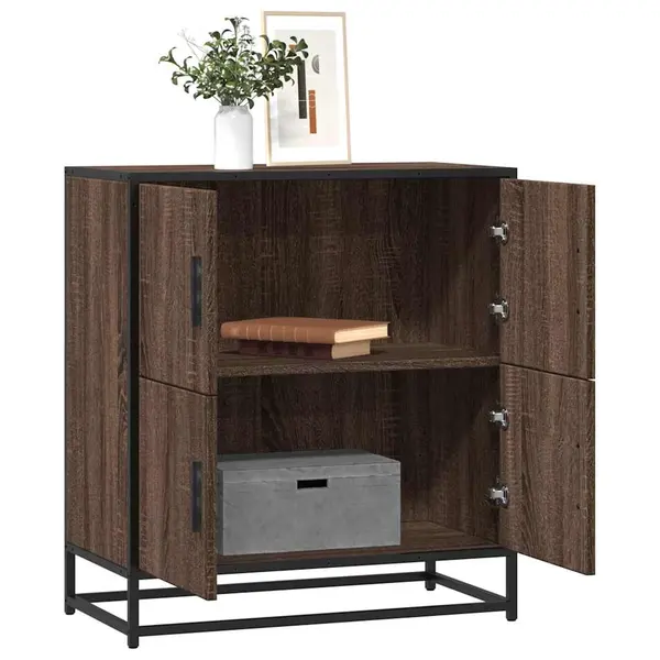 Gossi bufeta stejar maro 68x35x76 cm lemn prelucrat