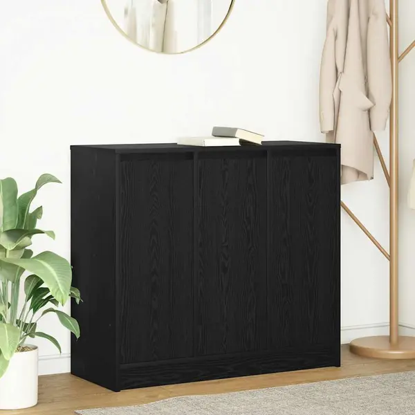 Gossi bufeta stejar negru 85x34x76 cm lemn prelucrat