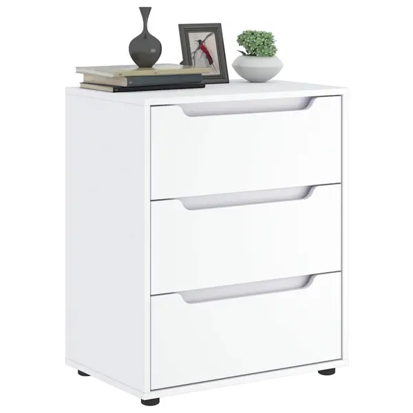 Gossi bufeta „visnes” alb 60x40x73 cm lemn prelucrat