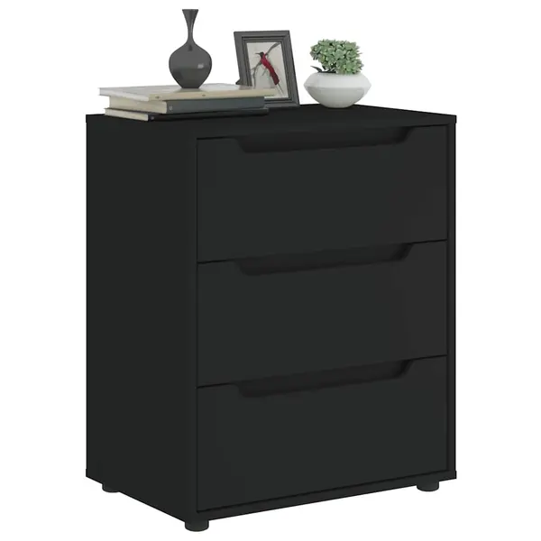 Gossi bufeta „visnes” negru 60x40x73 cm lemn prelucrat
