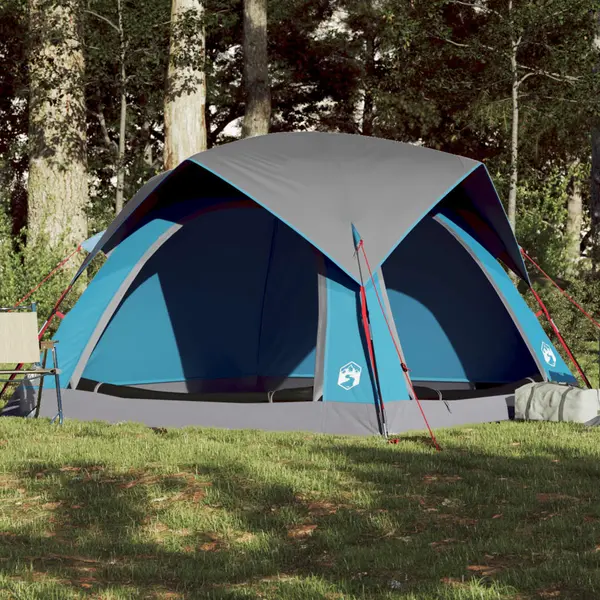 Gossi cabina cort de camping, 4 persoane, albastru, impermeabil