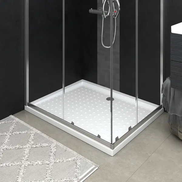 Gossi cadita de dus cu puncte, alb, 80x100x4 cm, abs
