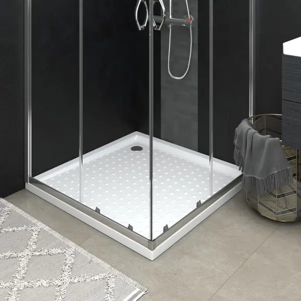 Gossi cadita de dus cu puncte, alb, 90x90x4 cm, abs