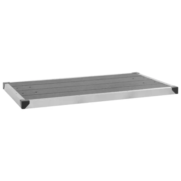 Gossi cadita de dus de exterior gri 110x62 cm wpc si otel inoxidabil