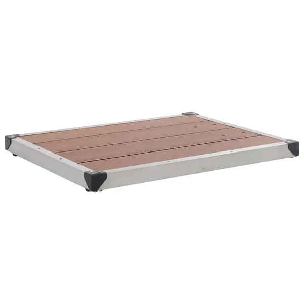 Gossi cadita de dus de exterior maro 80x62 cm wpc si otel inoxidabil