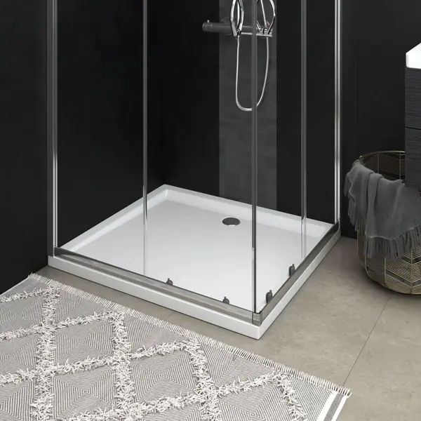 Gossi cadita de dus dreptunghiulara din abs, alb, 80x90 cm