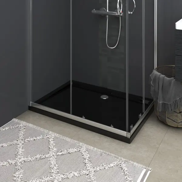 Gossi cadita de dus dreptunghiulara din abs, negru, 70x100 cm