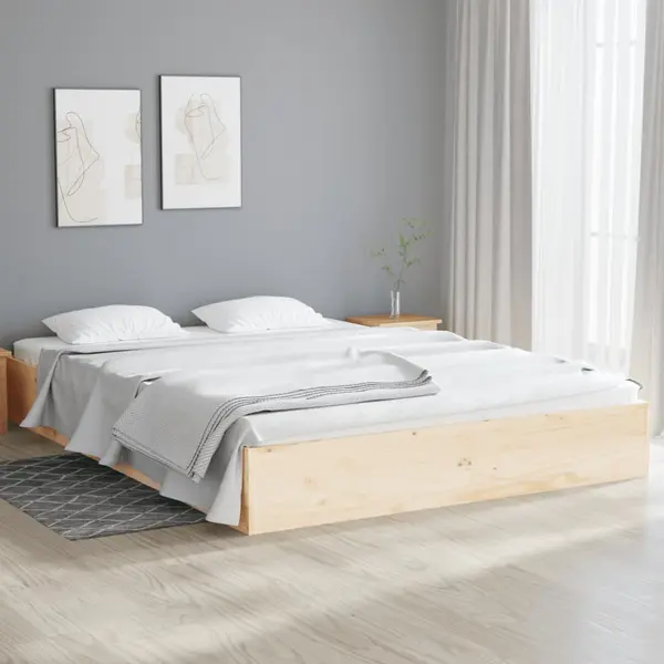 Gossi cadru de pat, 140x190 cm, lemn masiv de pin