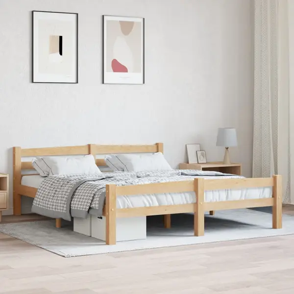 Gossi cadru de pat, 160x200 cm, lemn de pin masiv