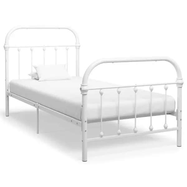 Gossi cadru de pat, alb, 100 x 200 cm, metal
