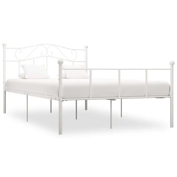 Gossi cadru de pat, alb, 120 x 200 cm, metal