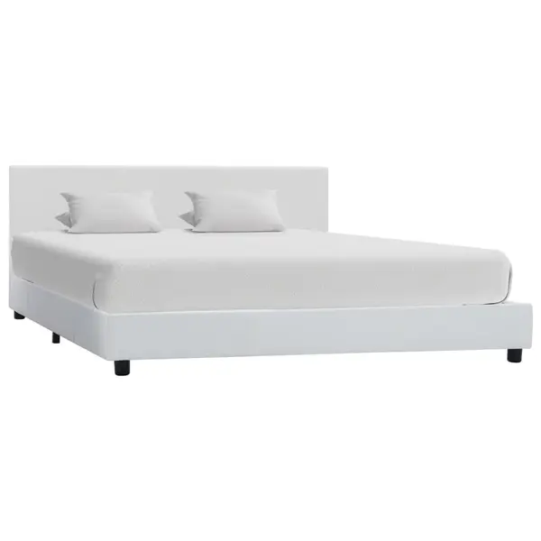 Gossi cadru de pat, alb, 120x200 cm, piele ecologica
