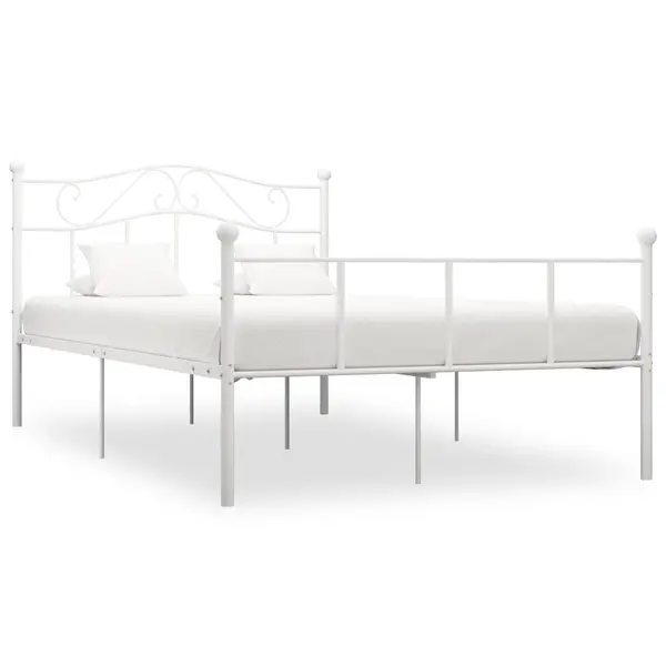 Gossi cadru de pat, alb, 140 x 200 cm, metal