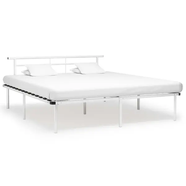 Gossi cadru de pat, alb, 180 x 200 cm, metal