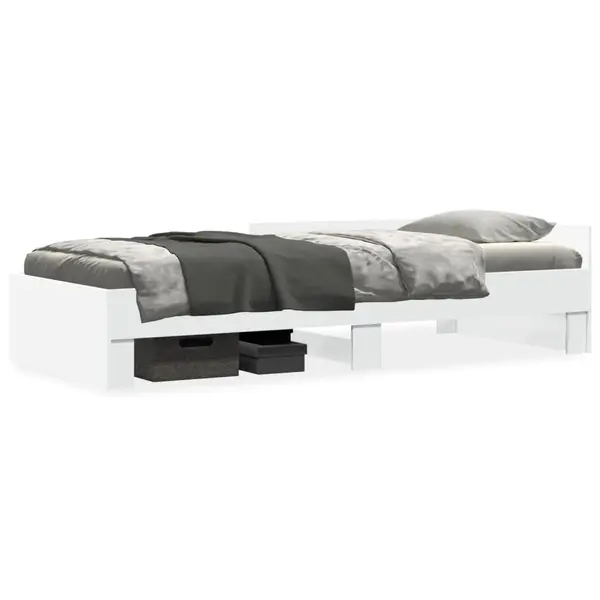 Gossi cadru de pat, alb, 75x190 cm, lemn prelucrat