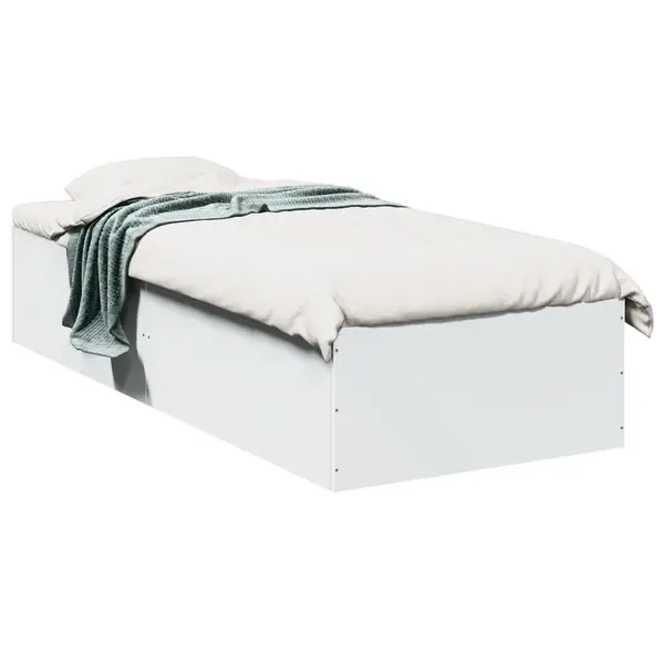 Gossi cadru de pat, alb, 75x190 cm, lemn prelucrat