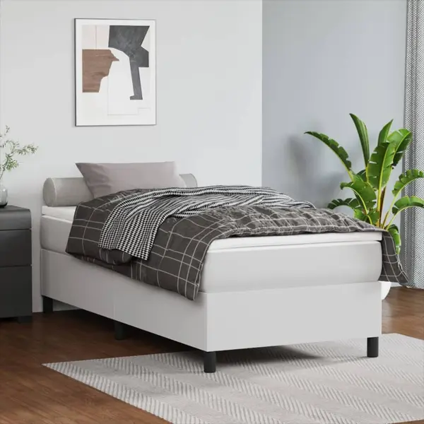 Gossi cadru de pat, alb, 80x200 cm, piele ecologica