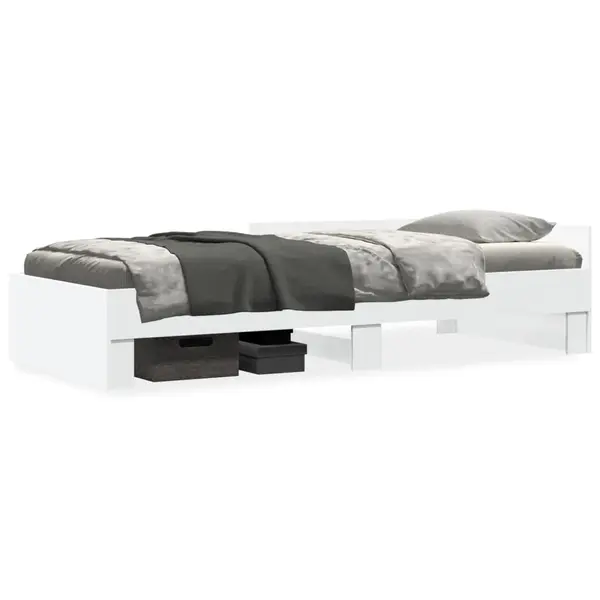 Gossi cadru de pat, alb, 90x190 cm, lemn prelucrat