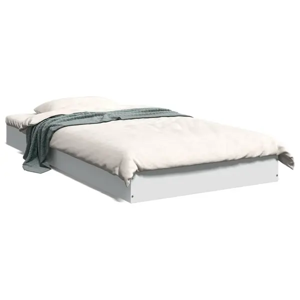 Gossi cadru de pat, alb, 90x190 cm, lemn prelucrat