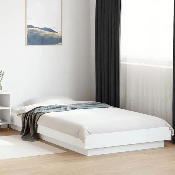 Gossi cadru de pat, alb, 90x190 cm, lemn prelucrat