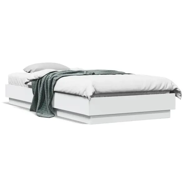 Gossi cadru de pat, alb, 90x200 cm, lemn prelucrat