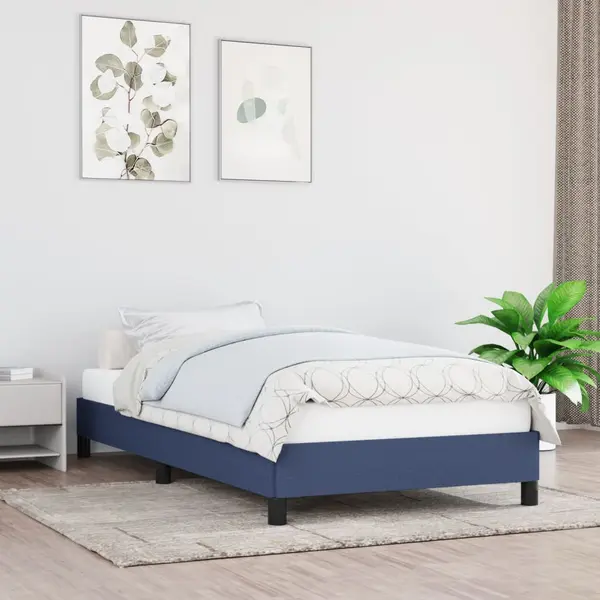 Gossi cadru de pat, albastru, 100 x 200 cm, material textil