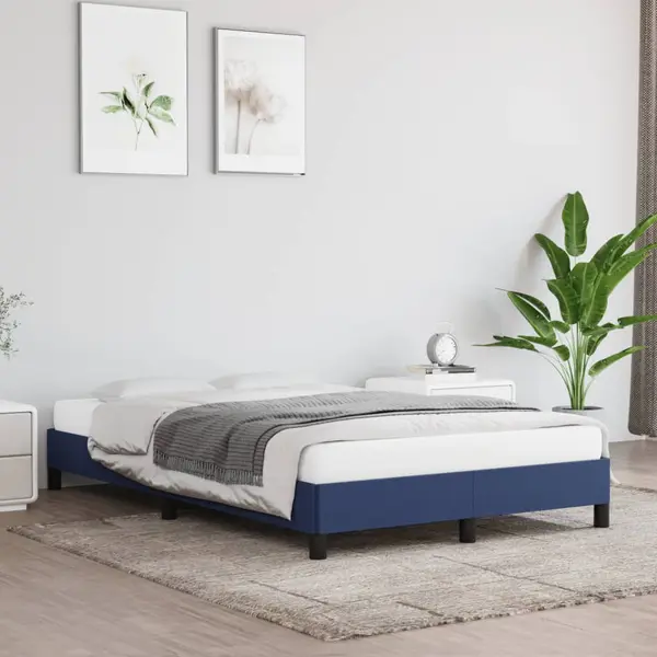 Gossi cadru de pat, albastru, 120 x 200 cm, material textil