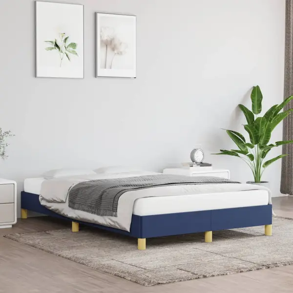 Gossi cadru de pat, albastru, 120 x 200 cm, material textil