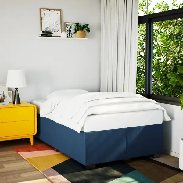 Gossi cadru de pat, albastru, 120x190 cm, material textil