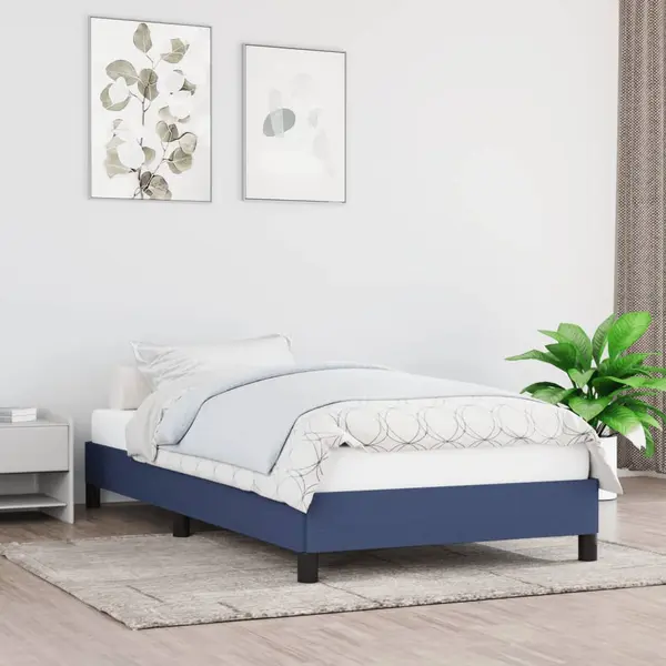 Gossi cadru de pat, albastru, 80x200 cm, material textil