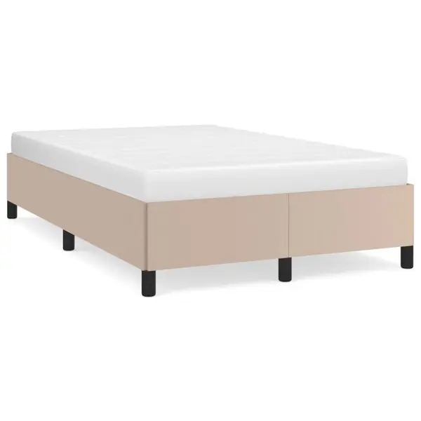 Gossi cadru de pat, cappuccino, 120x190 cm, piele ecologica