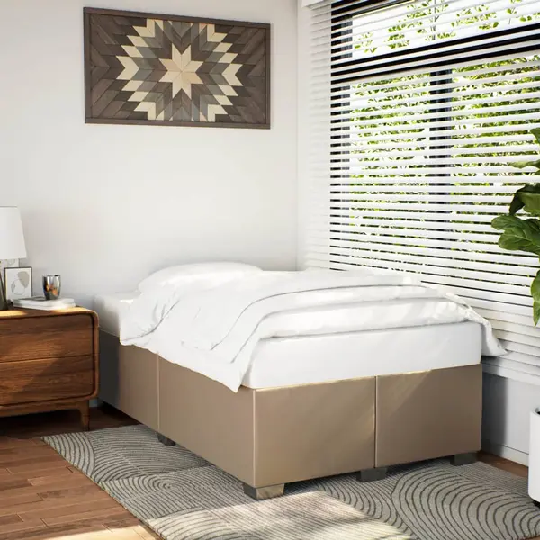 Gossi cadru de pat, cappuccino, 120x190 cm, piele ecologica