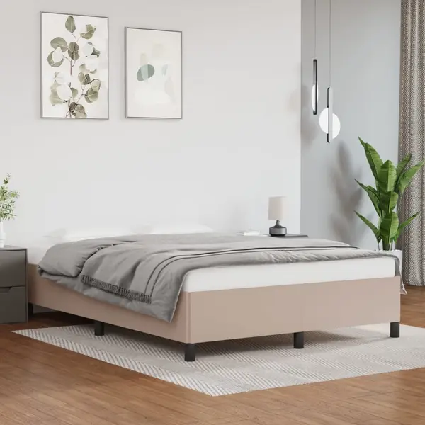 Gossi cadru de pat, cappuccino, 140x200 cm, piele ecologica