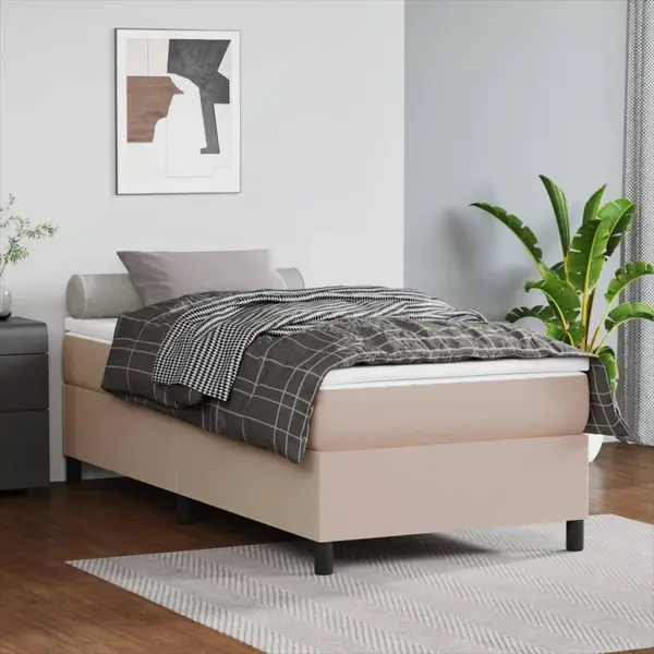 Gossi cadru de pat, cappuccino, 90x200 cm, piele ecologica