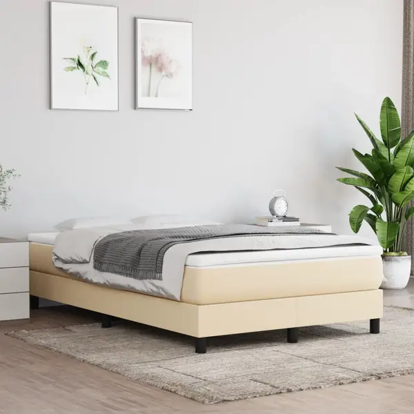 Gossi cadru de pat, crem, 120x200 cm, material textil