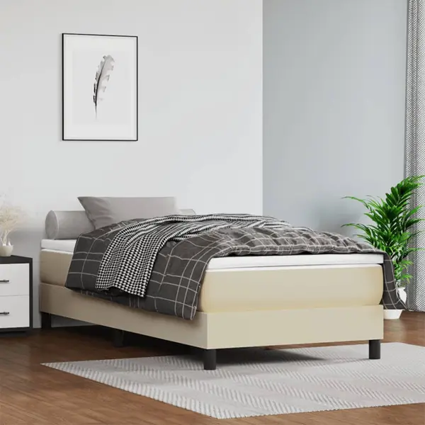 Gossi cadru de pat, crem, 80x200 cm, piele ecologica