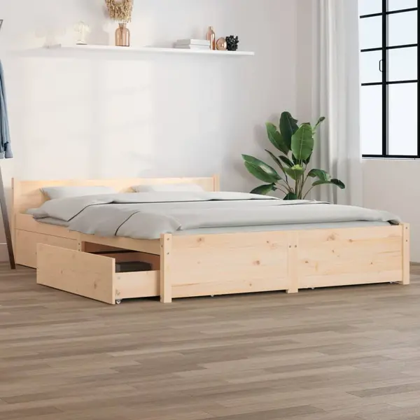 Gossi cadru de pat cu sertare double, 135x190 cm